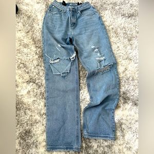 Maniere De Voir Light Blue Boyfriend Jeans